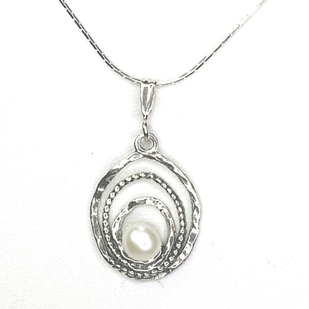🔥FINAL DROP🔥NWOT GENUINE PEARL & STERLING SILVER ARTISAN FREE FORM NECKLACE